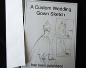 GIFT CARD for (1) Custom Wedding Gown Sketch