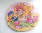 Clearance - Recycled Record Clock  - Picture Disc -  Strawberry Shortcake - 1980s - Was 52.00