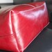 red leather tote bag