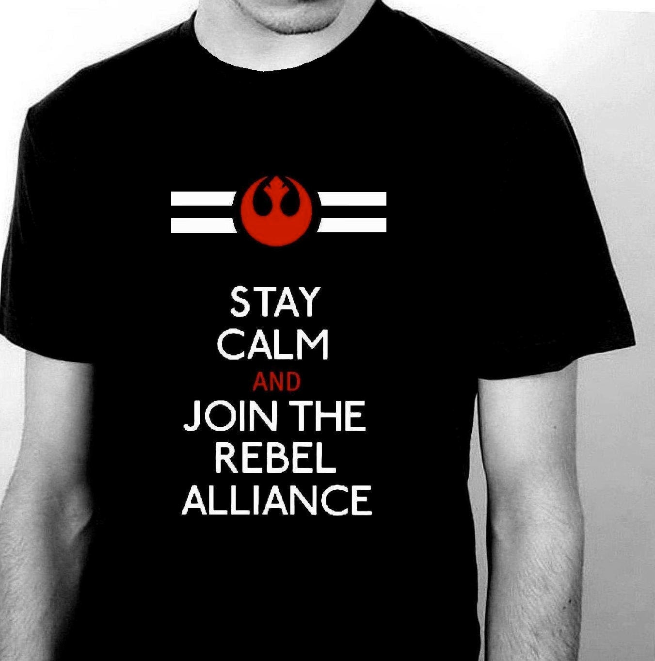 Star Wars Rebel Alliance Black T Shirt for Men - Size S - XXL