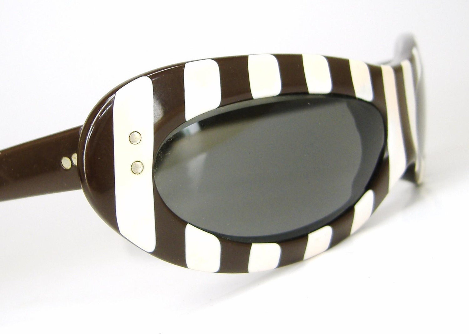 Rare American Optical Cat Eye Sunglasses Frame 1950s 1960s  Striped Eyewear