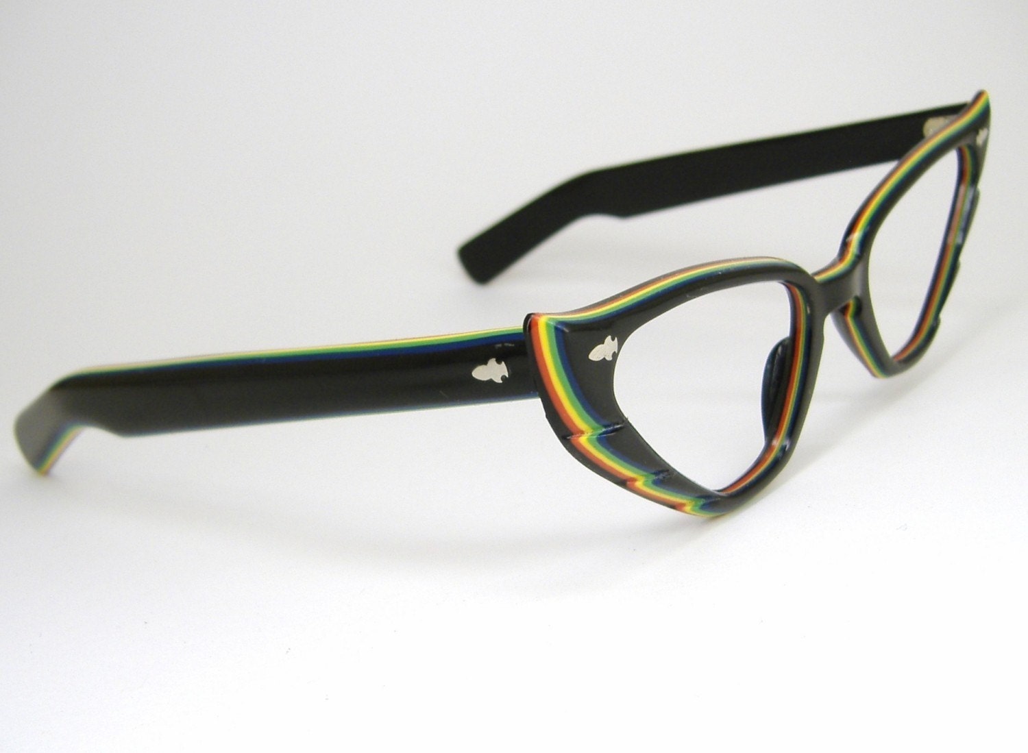 Wild Vintage Colorful Cat eye Eyeglasses Frame 1950s 1960s France