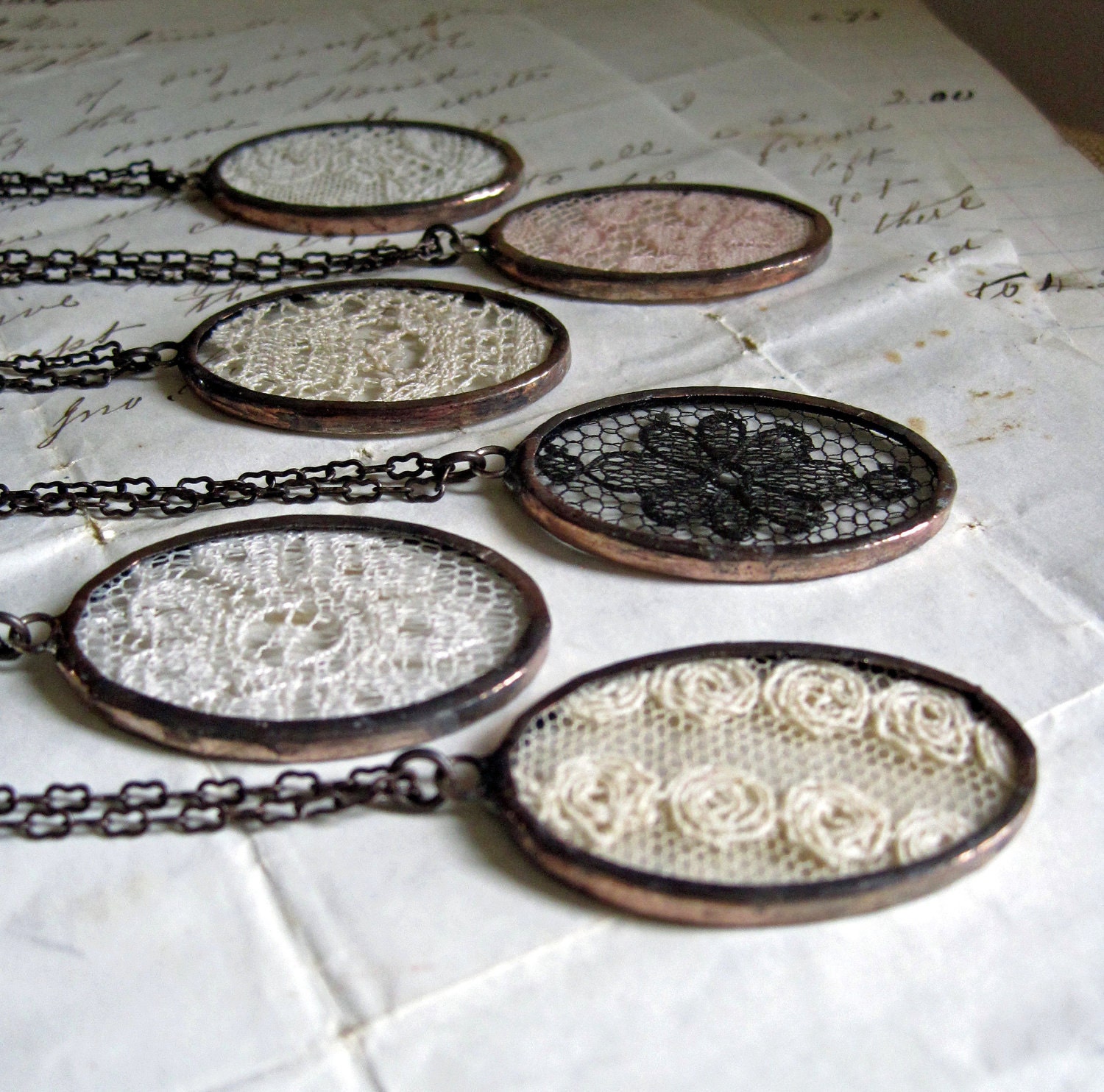 Lace Jewelry Necklace Gift Set for Wedding Vintage Lace