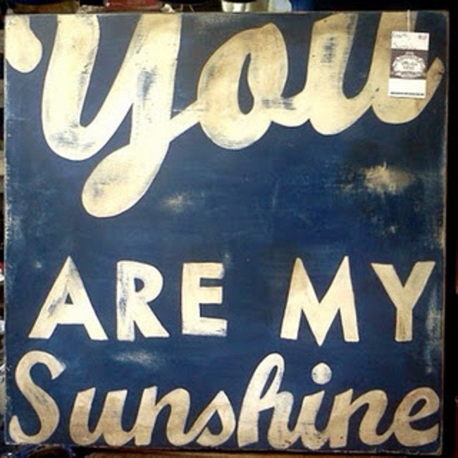 Handpainted Distressed "Sunshine" Sign