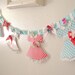 Vintage Style Paper Doll Garland SWEET As PIE Inspiration / Craft Kit ... Pink ... Aqua ... Red ... Polka Dots and Gingham