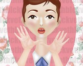 Judy Garland Vintage Art,  Full Color Print ("8.5 x 11")