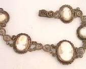 Victorian Shell Cameo Link Bracelet