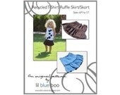 DIY Tutorial PDF Pattern - Recycled T-Shirt Skirt or Skort - Sizes 6M to 5T