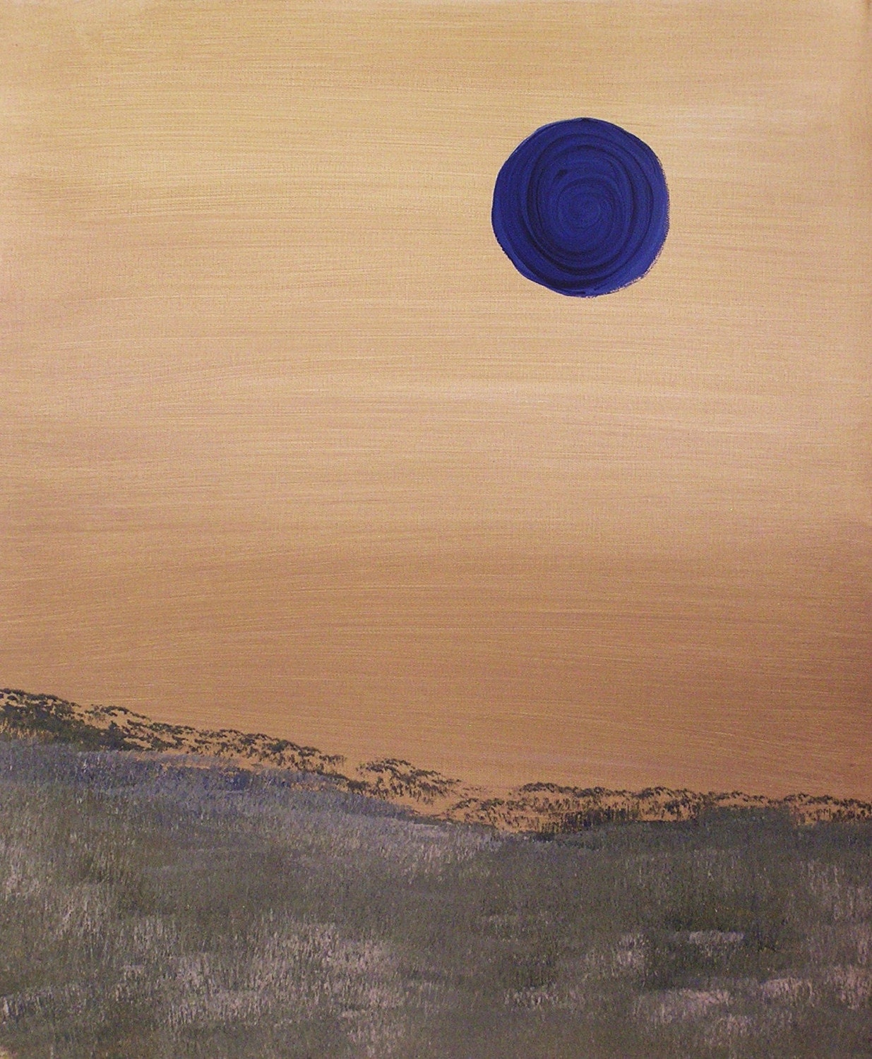 Once in a Blue Moon  Original Acrylic painting 20 x 24 artist canvas FREE USA SHIPPING