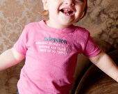 18 Months Adoption Definition Tee Shirt in Raspberry, Adoption Gifts for Families, Adoption Gift, Adoption Shirts, Adoption T Shirt