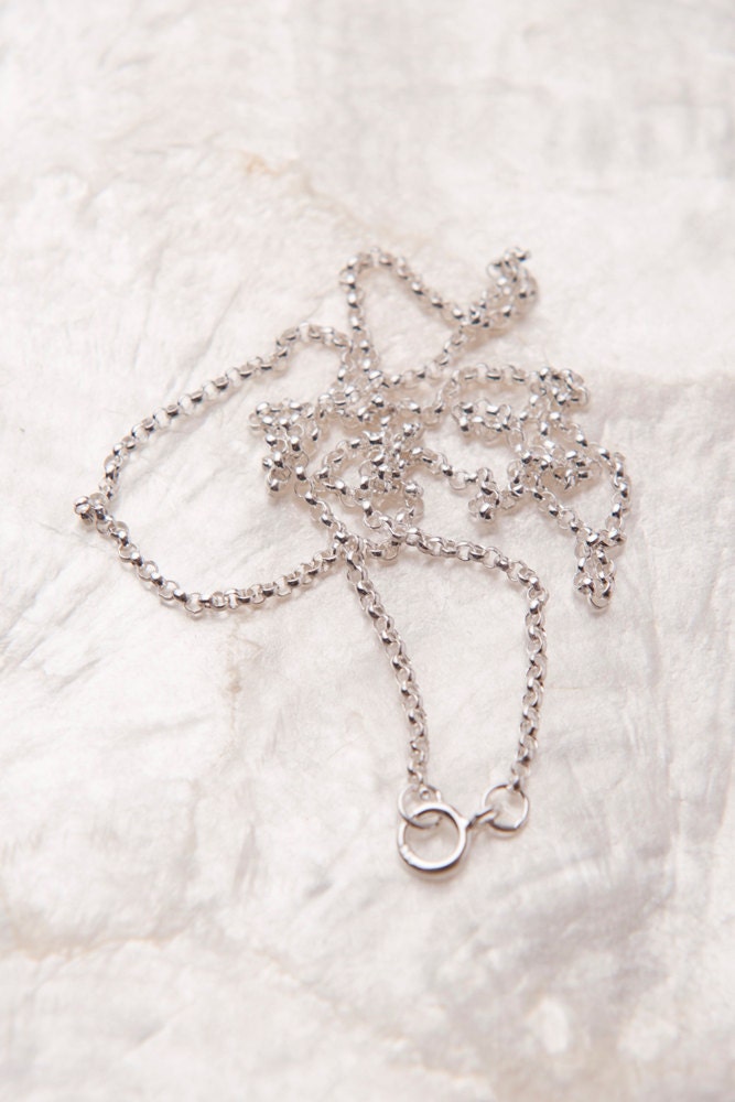 20 Inch 1.5mm Sterling Silver Rolo Chain, Sterling Silver Necklace, Sterling Silver Chain