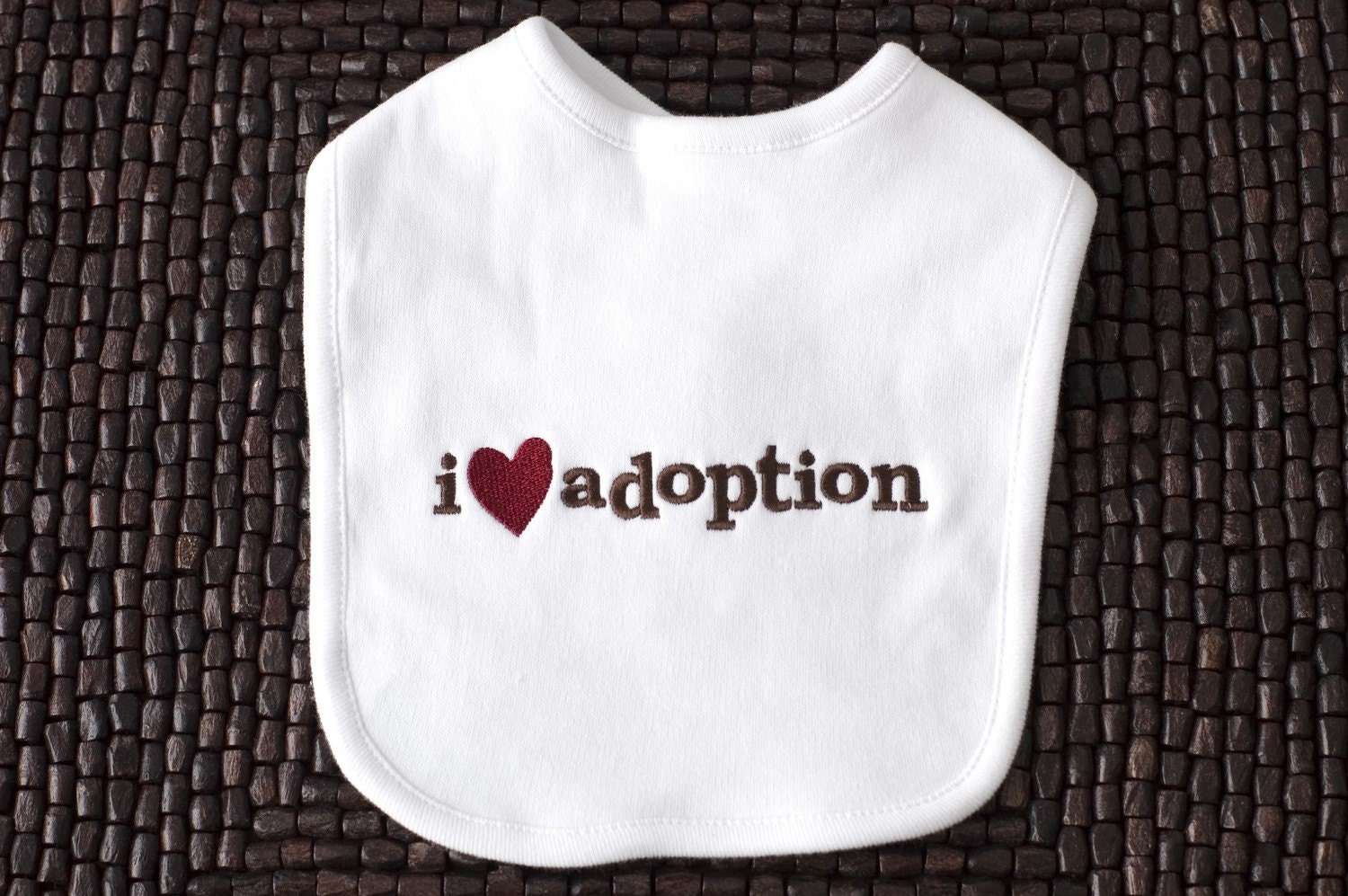 I Heart Adoption Bib, Adoption Gifts, Adoption Apparel, Placement Gifts, Birth Parent Gifts