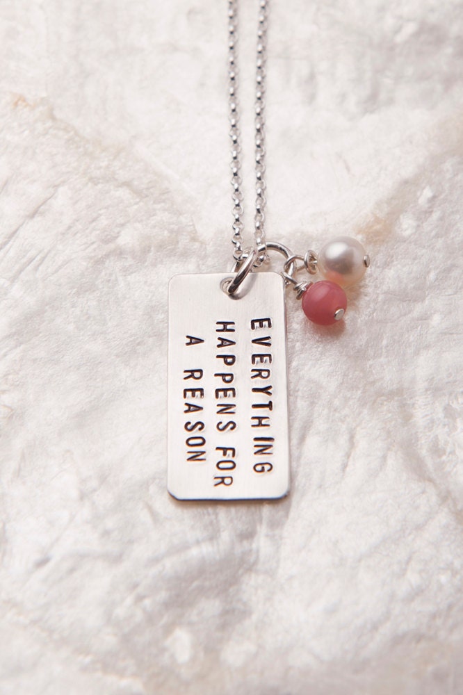 Everything Happens for a Reason Necklace, Fate Necklace, Affirmation Necklace, Everything Happens for a Reason Jewelry