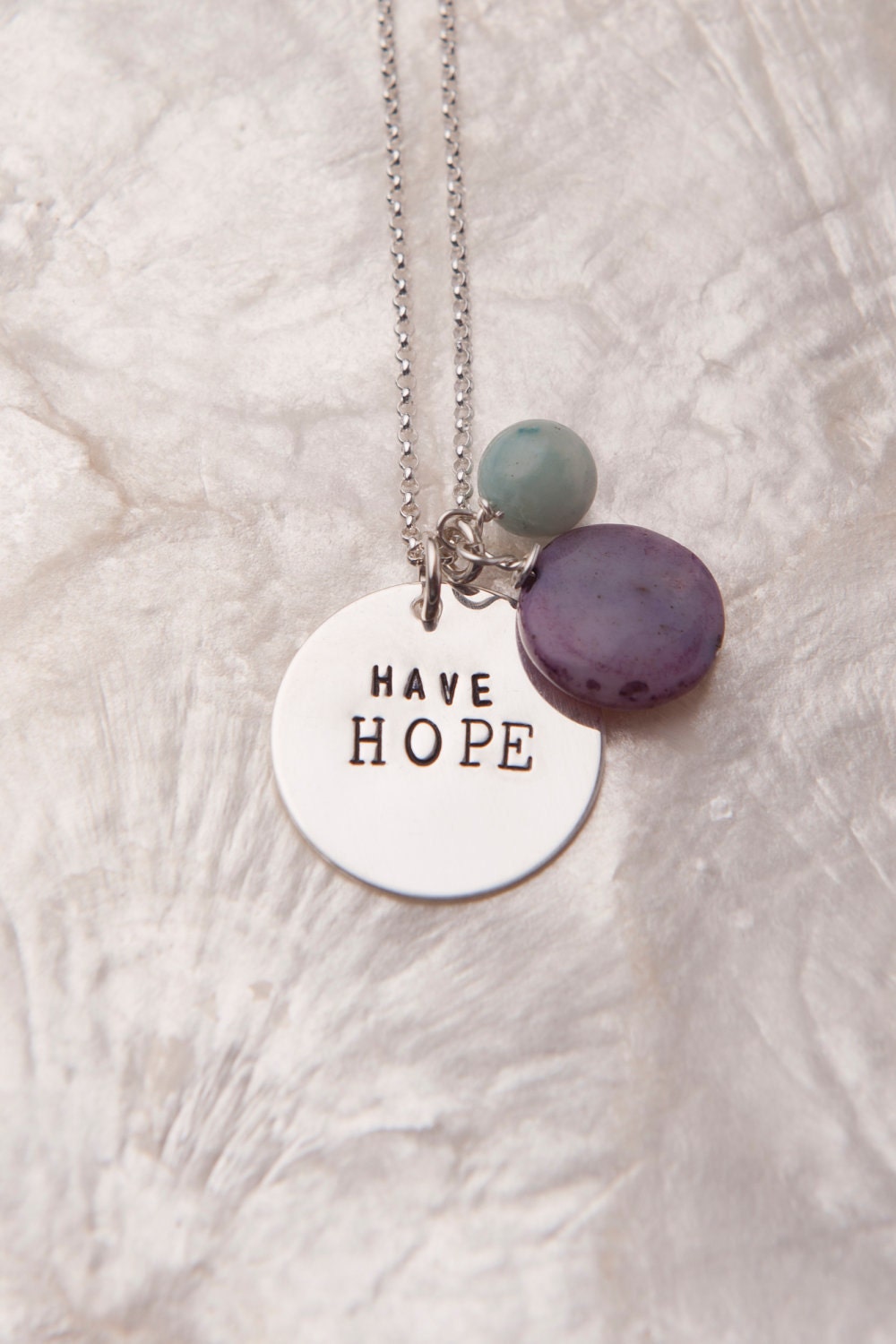Have Hope Necklace, Hope Necklace, Adoption Gifts, Hand Stamped Sterling Silver Necklace, Affirmation Necklace