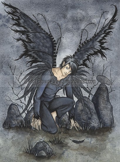 Raphael male FAIRY PRINT 8.5x11 by Amy Brown