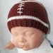 KNITTING PATTERN - Football Baby Hat  Size 0 to 3 and 6 to 12 Months Knitted in the Round