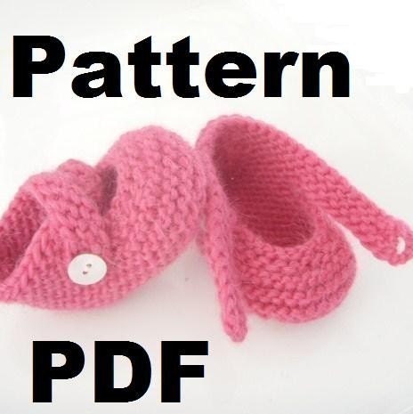 Two Needle Cable Knit Baby Booties Knitting Pattern
