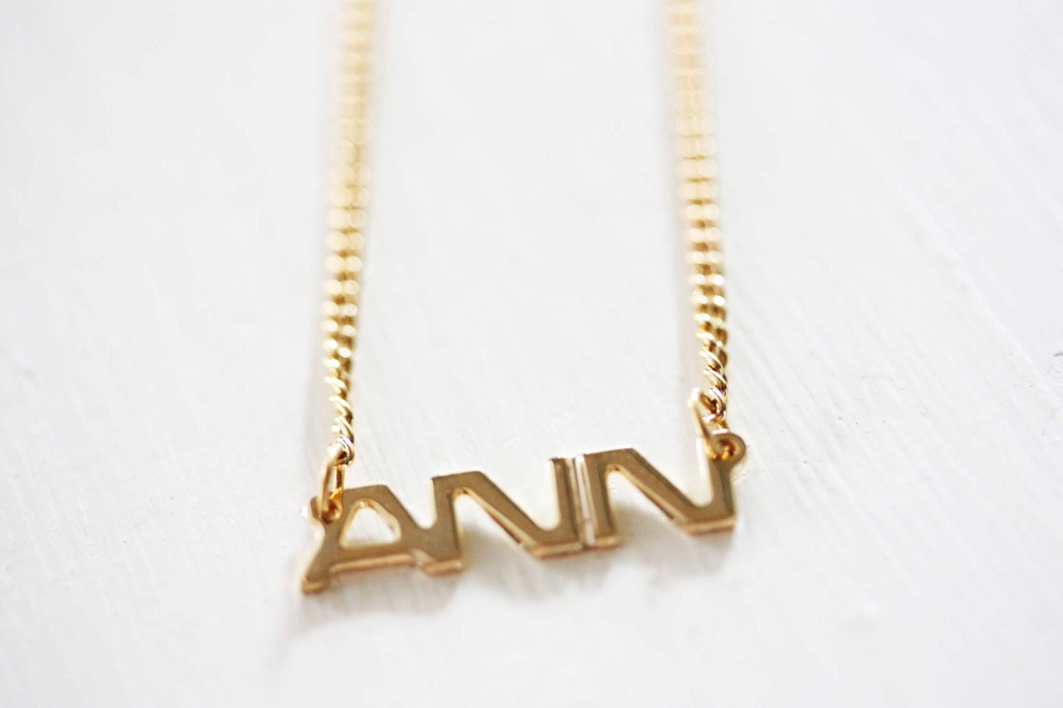 Vintage Name Necklace - Ann