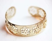 Gold Snowflake Cuff