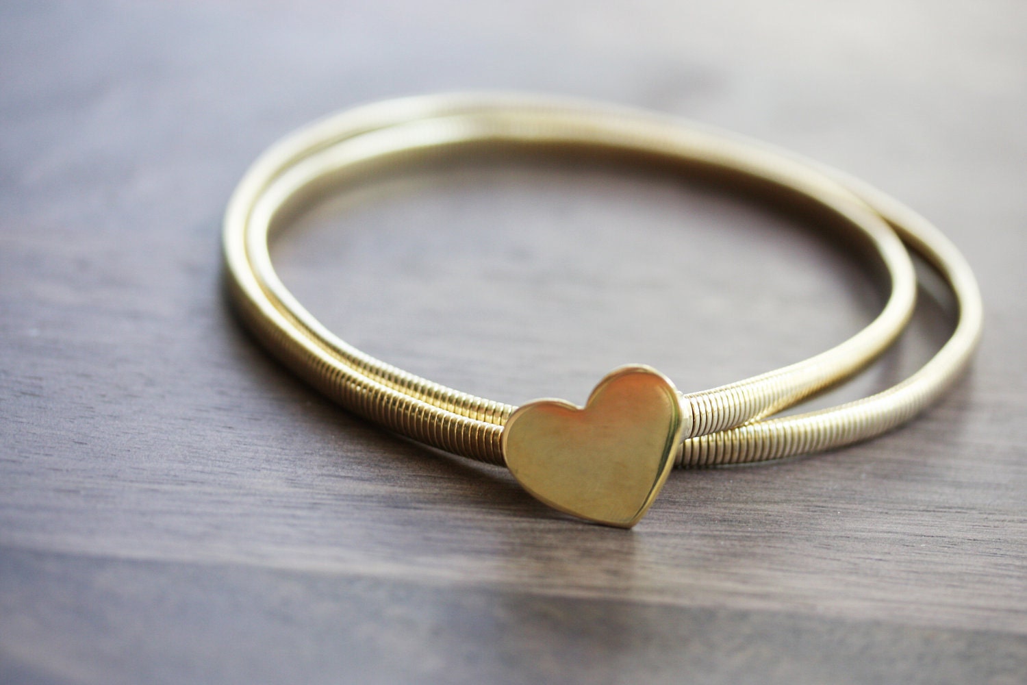 Gold Heart Coil Belt - S