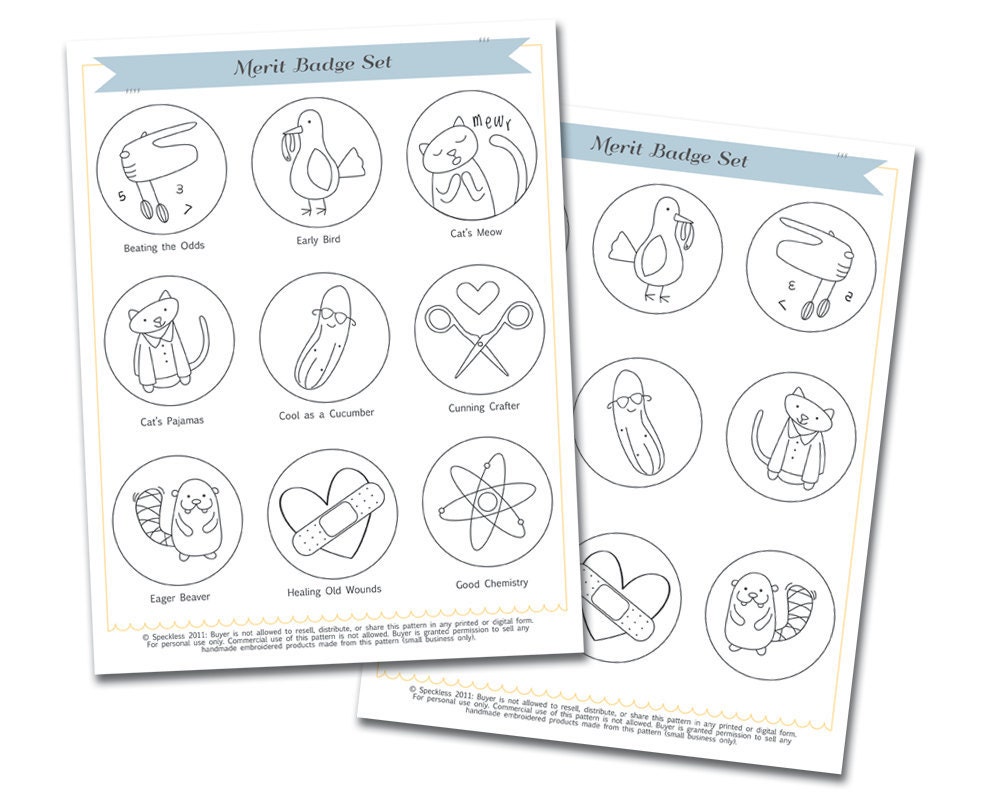 Merit Badges Mini Embroidery Patterns