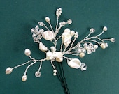 Magnifico Grande Pearl Crystal Bridal Hair Pin