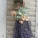 Dried Lavender  Bouquet with Hydrangea Dried Roses and Birds Nest