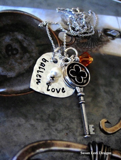 Key to my Heart Personalized Mothers Necklace