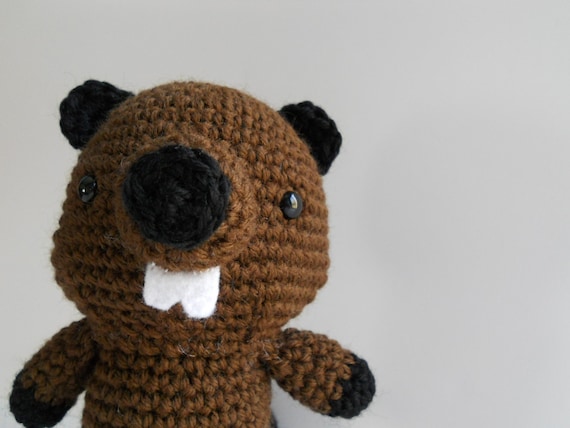 Amigurumi Crochet Beaver Plush Toy