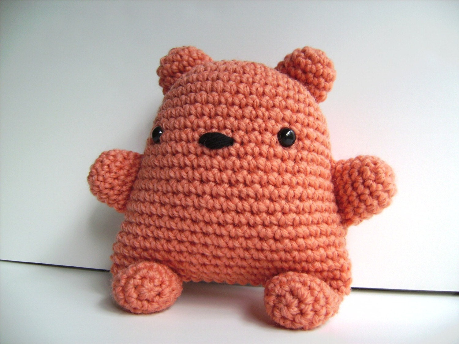 Amigurumi Crochet Salmon Teddy Bear Plush Toy