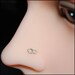 Infinity Nose Stud in Tarnish Resistant Argentium Sterling Silver - CUSTOMIZE