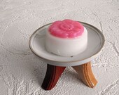 Wood and Porcelain Soap Dish Two Different Woods