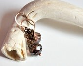 Rosy Copper Earrings - Antiqued rosy copper and mauve Czech glass beads - made to order
