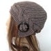 Hand Knit  Turban  Hat  Cloche Hat  in  taupe with black buckle  Womens cable knit   Hat Autumn winter Fashion Accessories Valentines Day