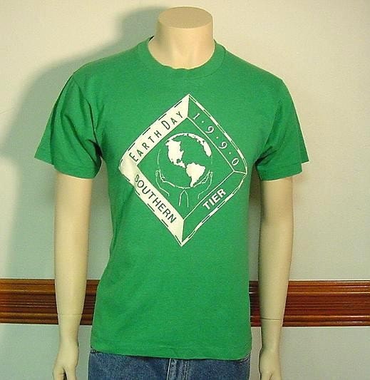 Vintage 1990 Green Earth Day T-Shirt