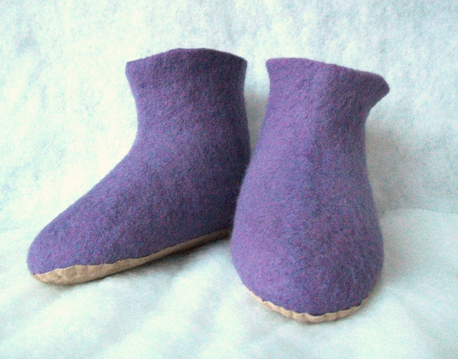 Felted wool slippers, high top booties in adult size,custom colour Made to order