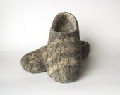 Felted wool slippers Eco-collection "The minimalist" men's Made to order