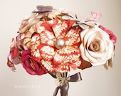 Elegant Autumn Wedding - BOOK ROSES - Paper Flowers Bouquet