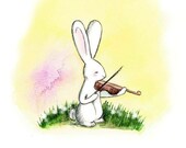 Bunny - THE VIOLINIST - 5x7 Art Print