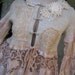 Vintage Kitty... luscious garden party tea coat... upcycled BATTERNBURG, crochet, roses. MED-XL