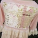 VINTAGE KITTY.. pretty pink crop cardi.. upcycled.. lace, crochet.. shabby chic.. ooak.. roses, lace, Lge - XL