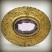 Tiny Victorian Pin Purple Amethyst Glass Gold Gilt C1880 February Birthstone
