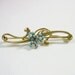 Antique Art Nouveau 14K Gold Pin Baby Blue Enamel Seed Pearls C1910
