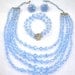 RESERVED FOR WISHINME - Vintage Blue Aurora Borealis Crystals Parure Set