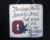 Ohio State slate sign Fathers day man cave OSU Buckeyes