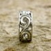Hand Made Swirly Wedding Band in 14K White Gold with Large Wide Scrolls Glossy Finish Size 5/8mm