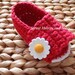 Red and White Daisy Sporty Baby Sandals 3-6 Months