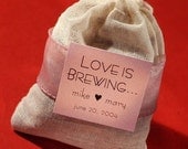 custom LISTING for Gurjot - 28 Love is Brewing tea bridal shower favors