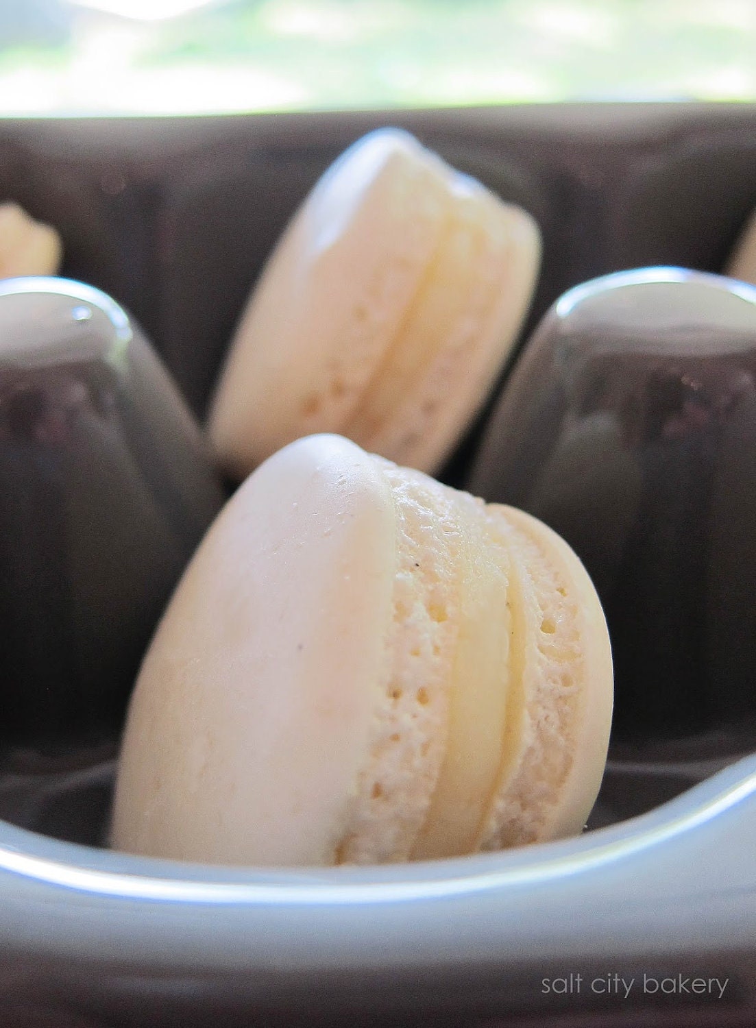 Organic Vanilla Bean French Macarons - 1 Dozen