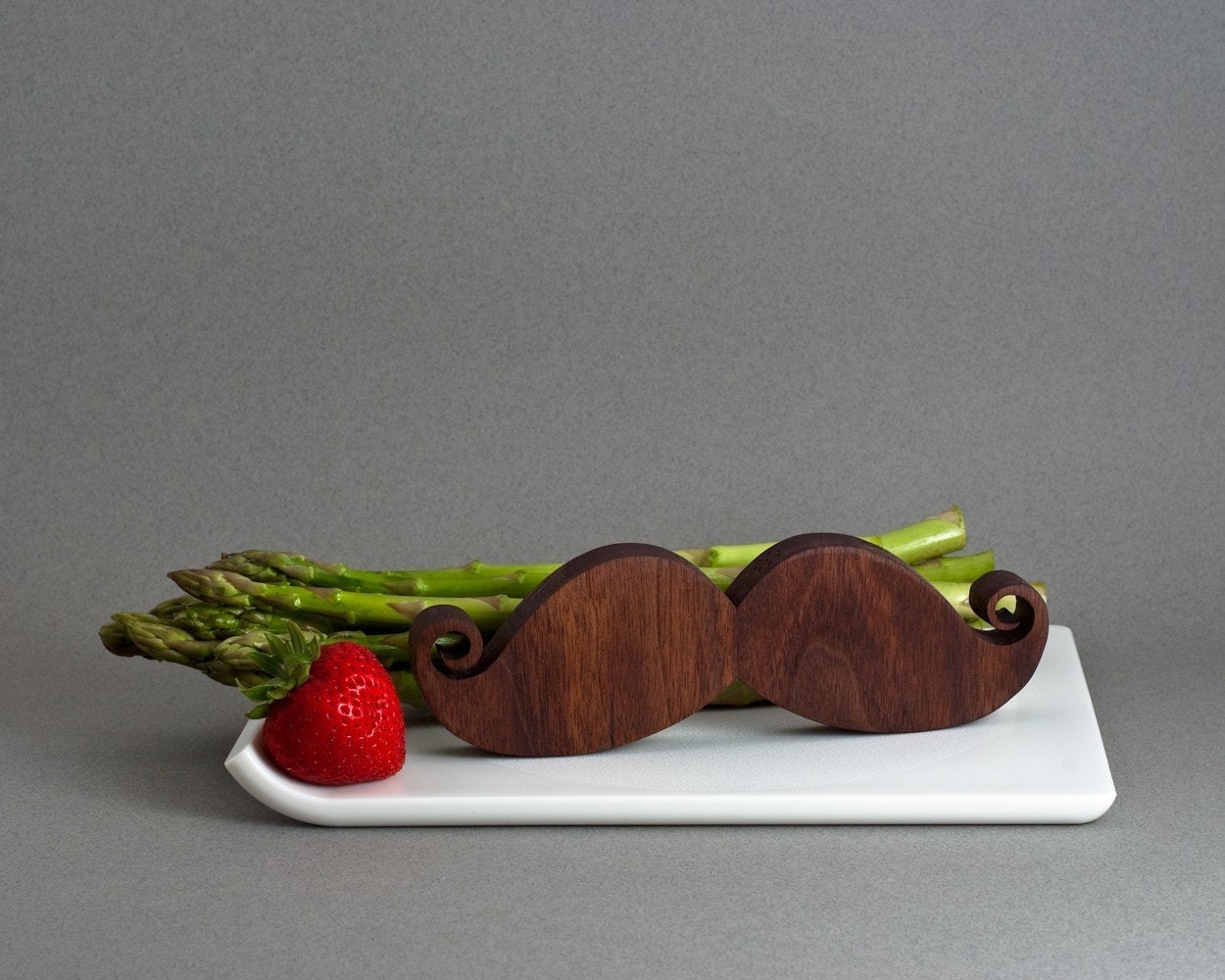 moustache salt and pepper shaker.